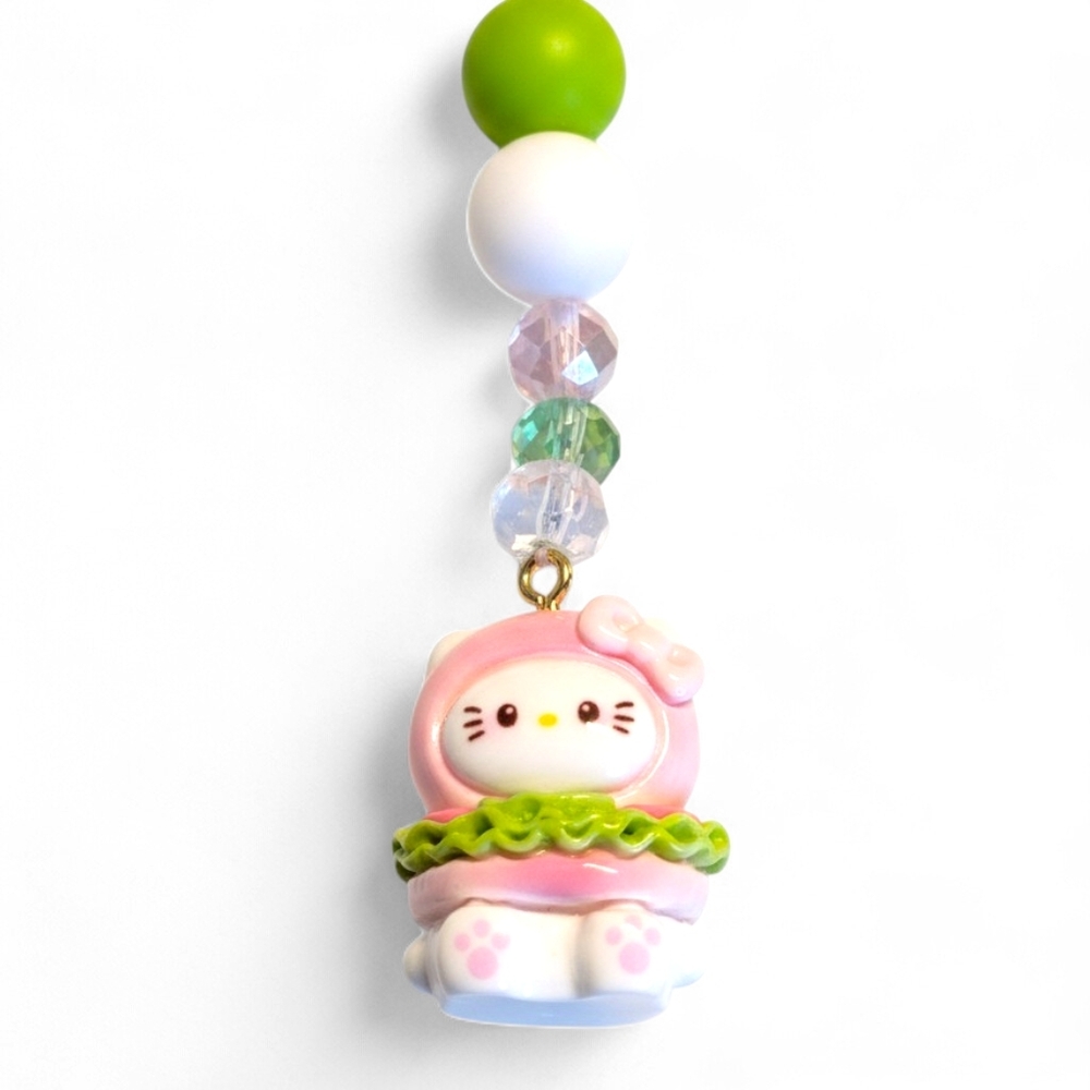 Handmade Pink Hello Kitty Burger Bag Charm/ Keychain - Picture 3 of 4